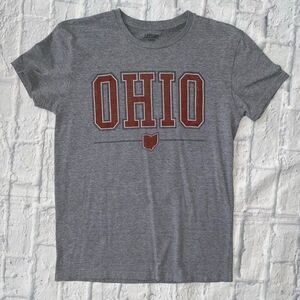 Leisure Lounge men S Crewneck short sleeve Ohio t-shirt grey